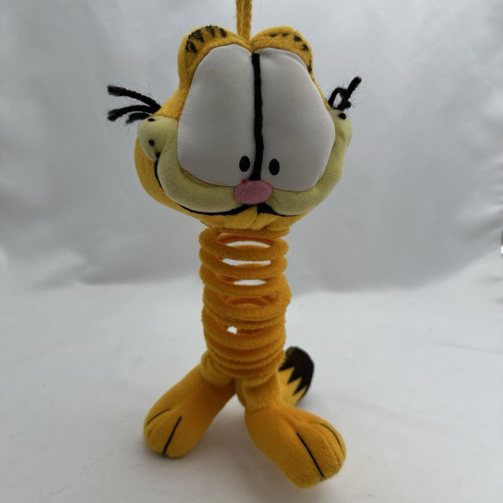 Vintage 1999 NANCO Garfield The Cat Slinky Spring Window Suction Cup no tush tag